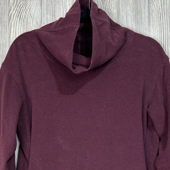 Lululemon On The Double Pullover Heathered Bordeaux Drama Sweatshirt Size 8 - Picture 2 of 13